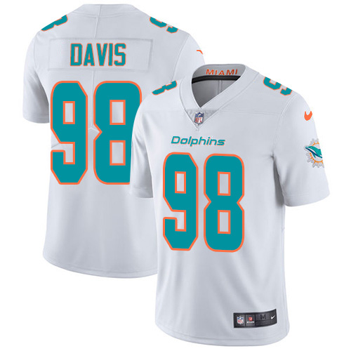 Miami Dolphins #98 Raekwon Davis White Men Stitched NFL Vapor Untouchable Limited Jersey->miami dolphins->NFL Jersey